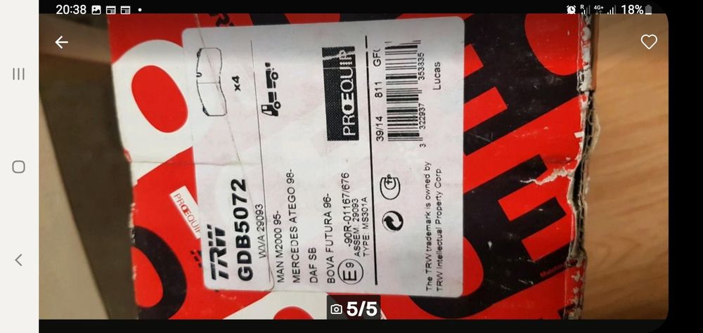 Mercedes Atego SBP 02-ME003 Tarcze Hamulcowe + Klocki TRW