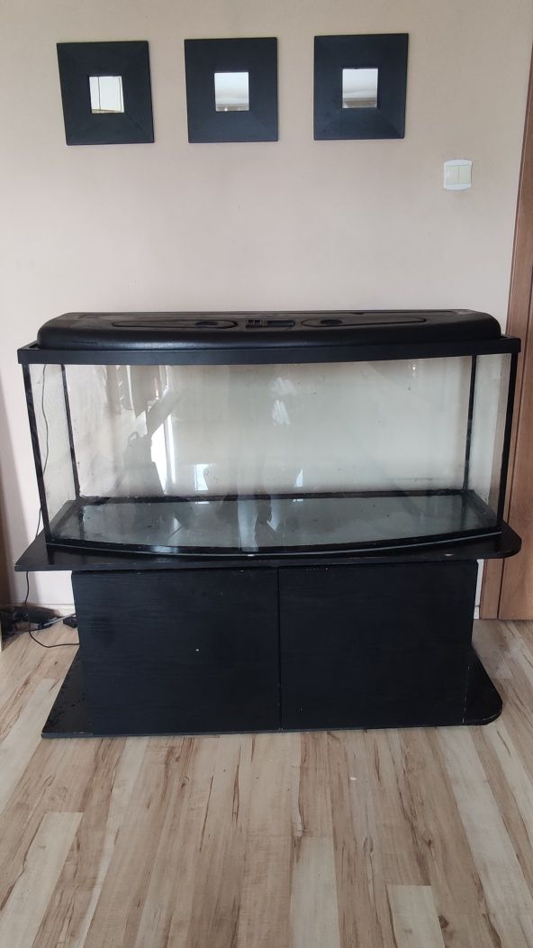Akrawium panoramiczne 210 l. +Szafka+ LED + piasek