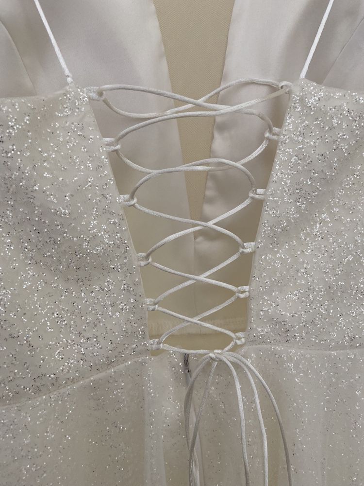 Весільна вечірня сукня блискуча українського бренду розмір xs-m
