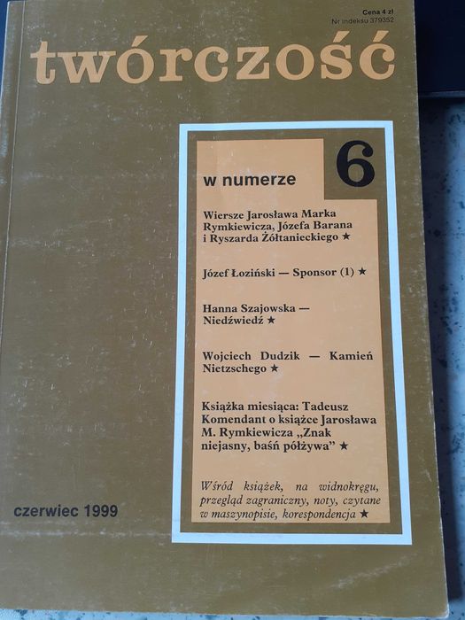 Twórczość. Miesięcznik literacki. 1999 6.