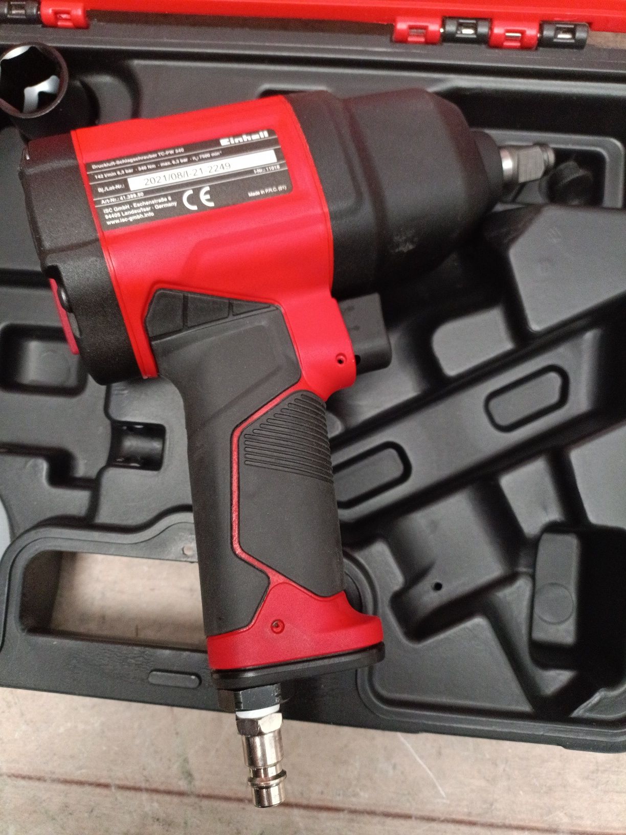 Einhell TC-PW 340 гайковерт пневматичний + головки + кейс