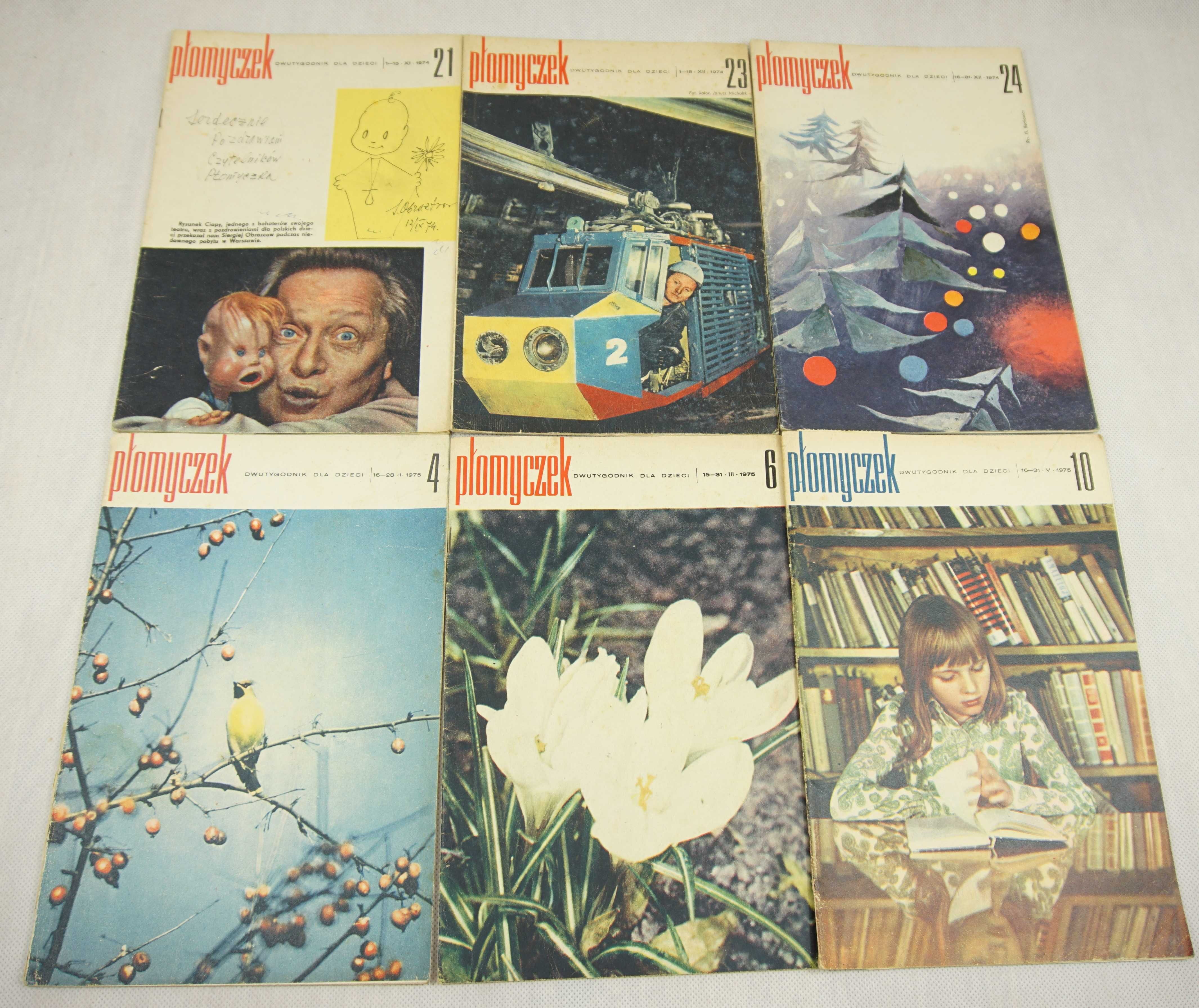 22 stk czasopism PŁOMYCZEK (1973 - 1975)