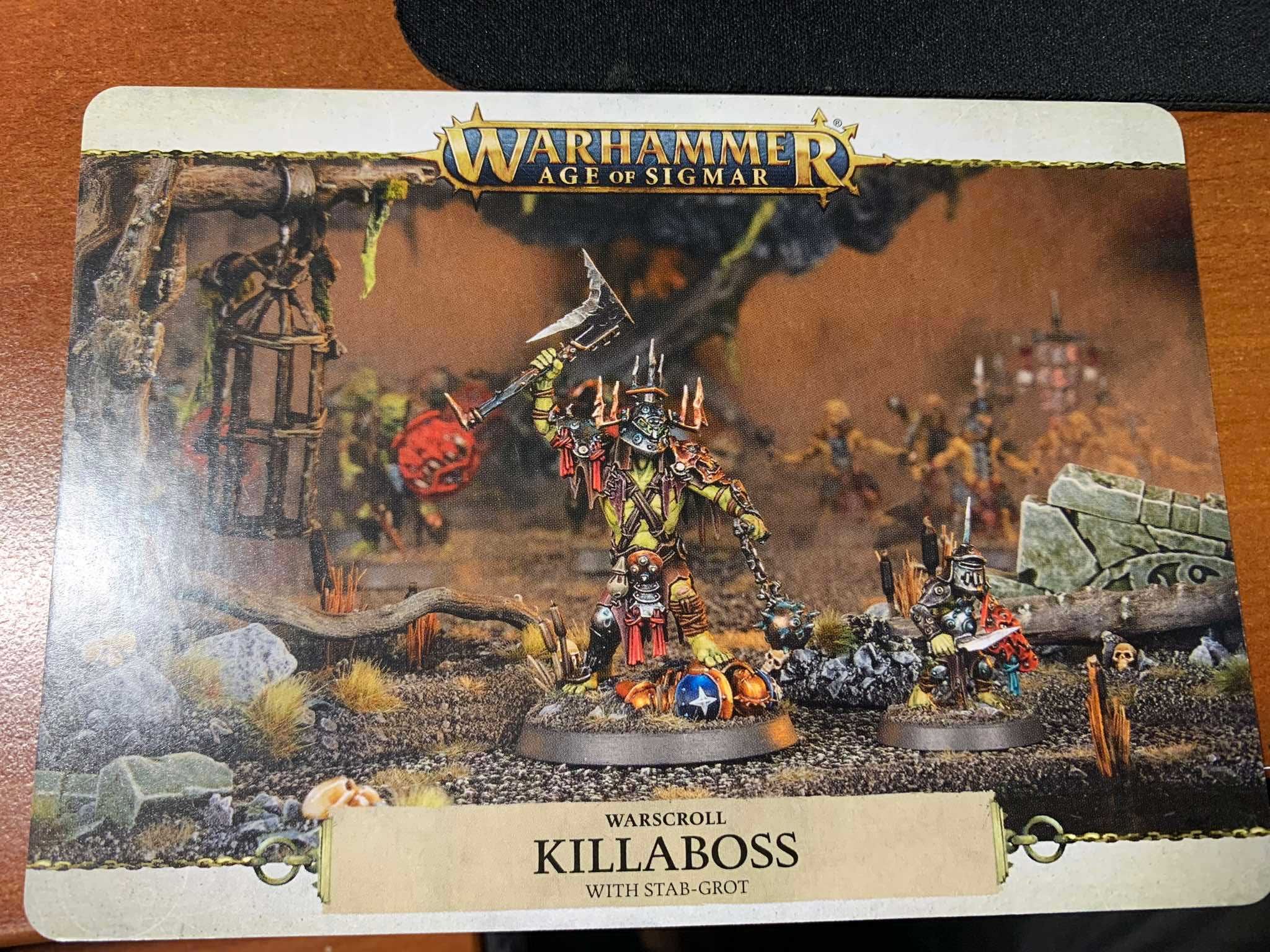 Warhammer AoS Killaboss with stab grot+ war scroll