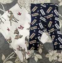 2x legginsy, spodnie, getry r.62