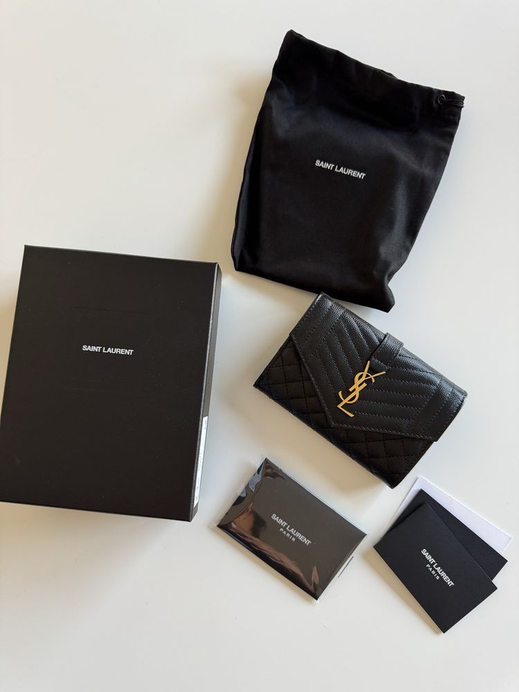 YSL Envelope Leather Wallet