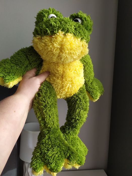 Żaba duża maskotka pluszak przytulanka zielona