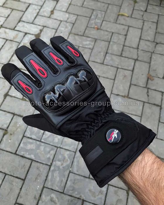 Мото рукавиці теплі Pro Biker з захистом (осінь, весна) Probiker