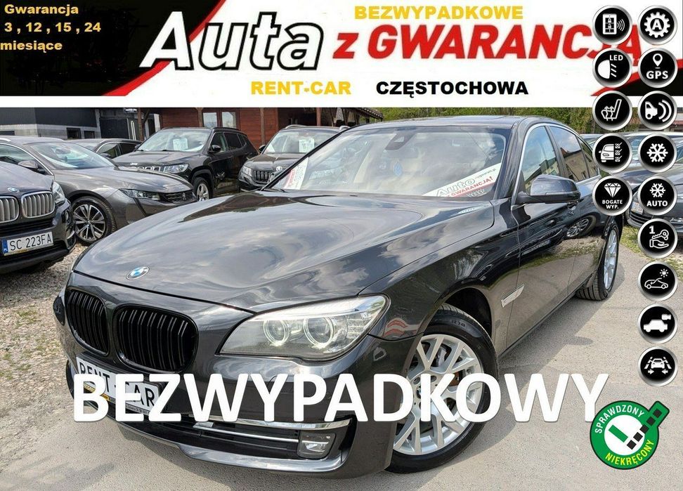 BMW Seria 7 258PS*OPŁACONY*Bezwypadkowy Automat Navi Skóra*Serwis*VIP GWARANCJA24M