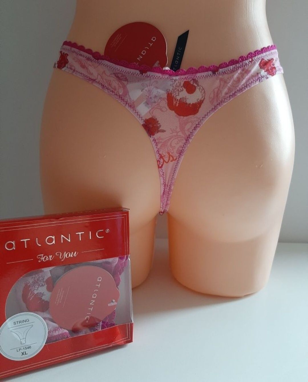 2+1 Stringi damskie Atlantic, rozmiar XL, FOR YOU, 2 sztuki