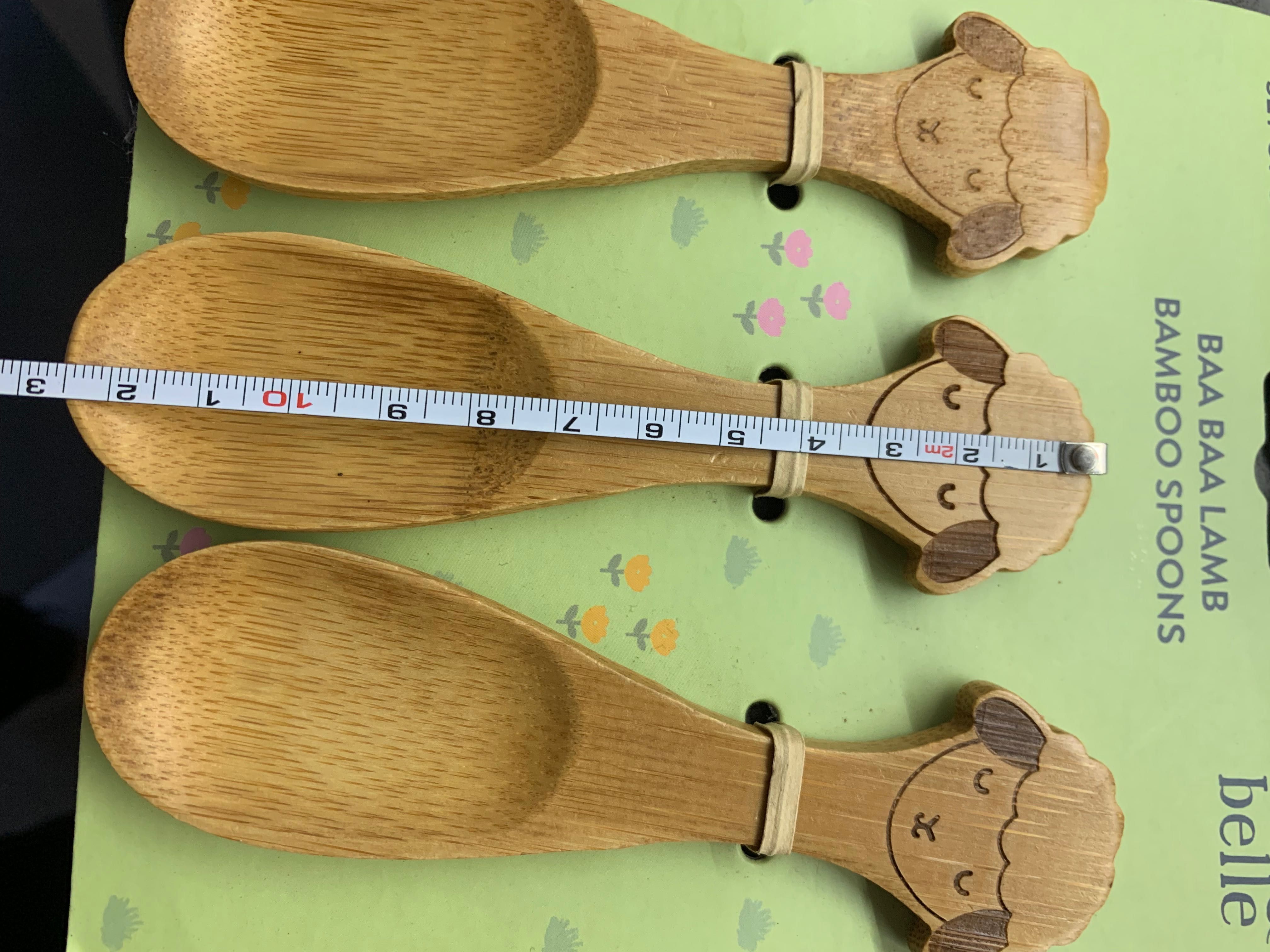 Colheres de bambu para bebés NOVAS