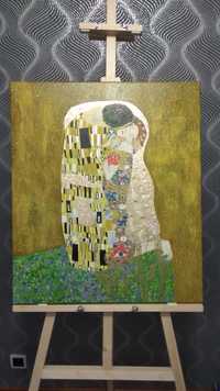 Obraz olejny 60 x 70 cm, obraz Pocałunek Gustaw Klimt
