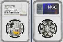 Moeda Certificada 7,50€ Elétrico da Bica Lisboa PRATA PROOF