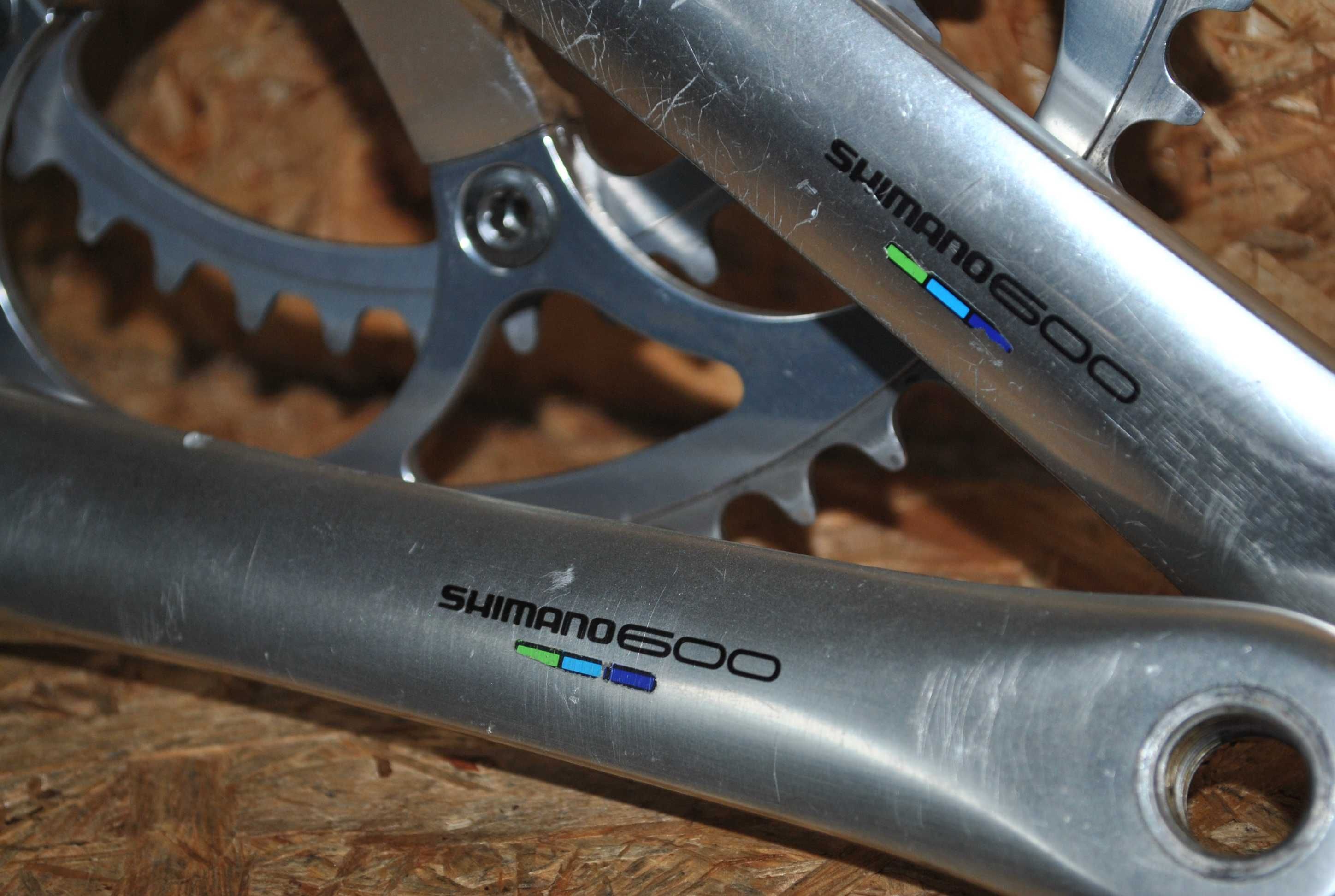 Świetna korba shimano 600 ultegra TRICOLOR 170 mm