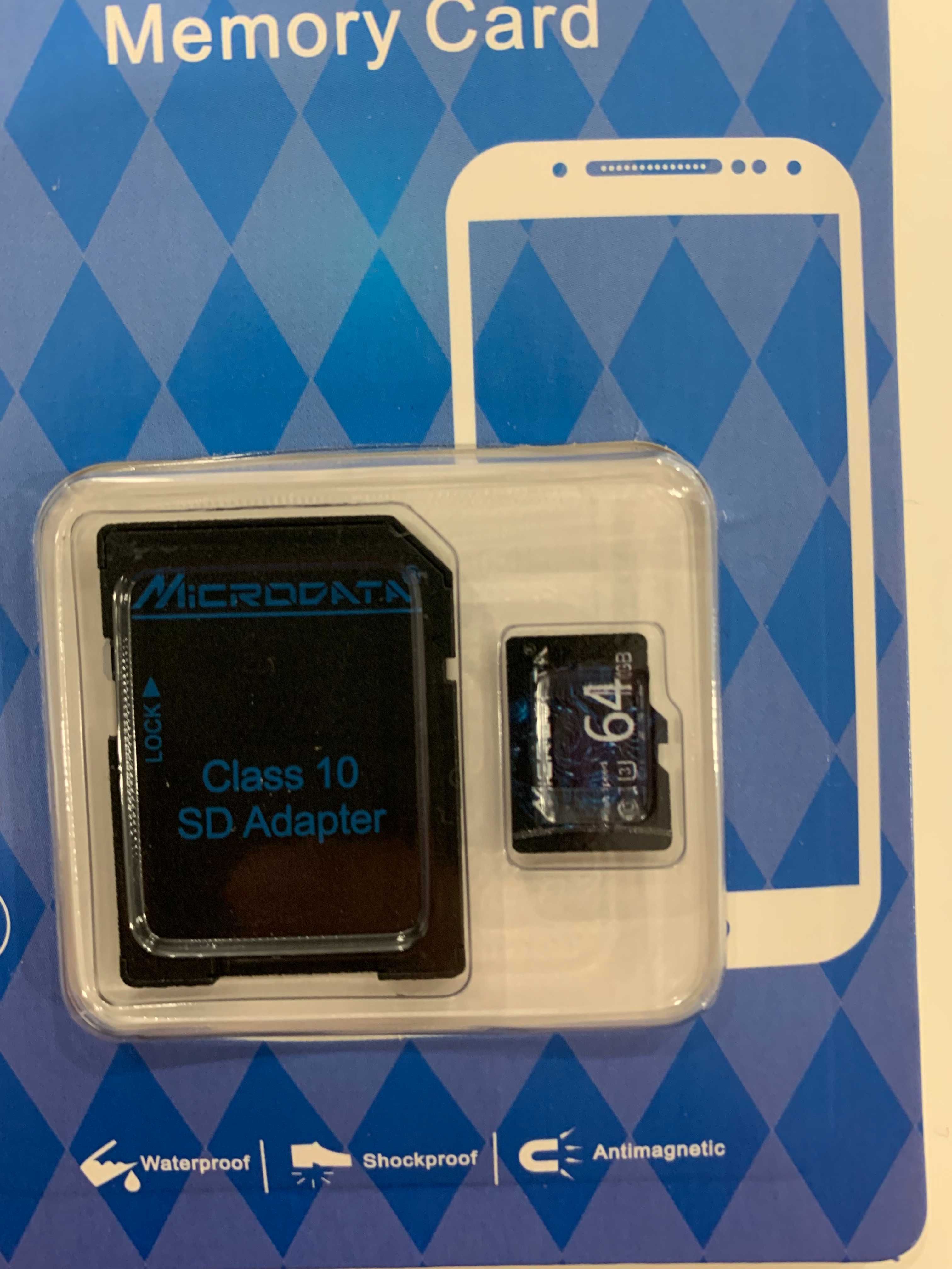 Cartão Micro SD 64GN Microdata Novo - embalado