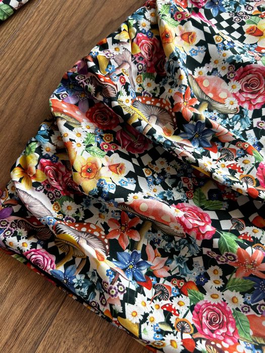 Sukienka For Love & Lemons showroom bufiaste rękawy drapowana