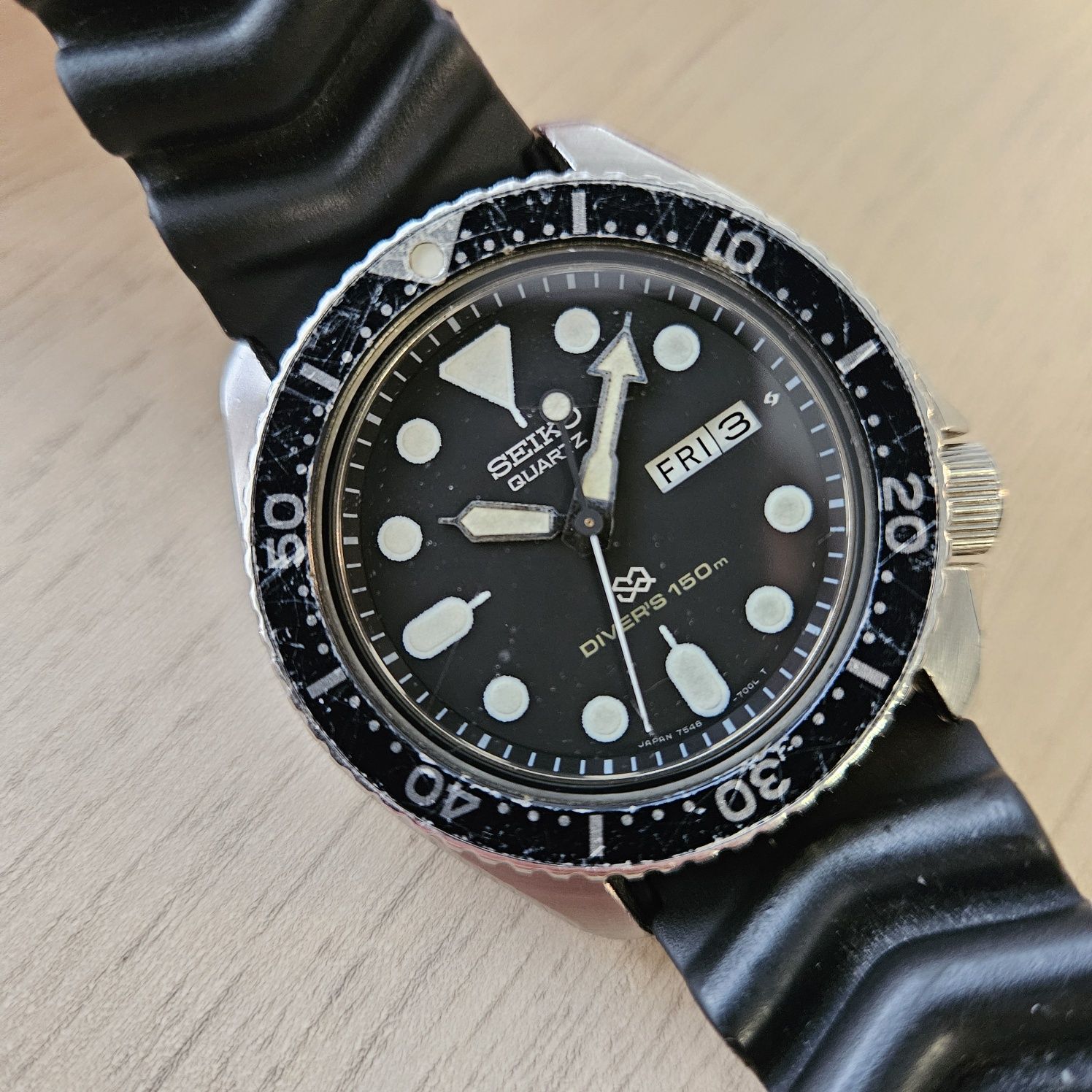 Seiko 7548. 7000 lipiec 1985r. Quartz diver vintage
