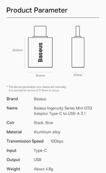 Adapter USB typu C na USB typu A