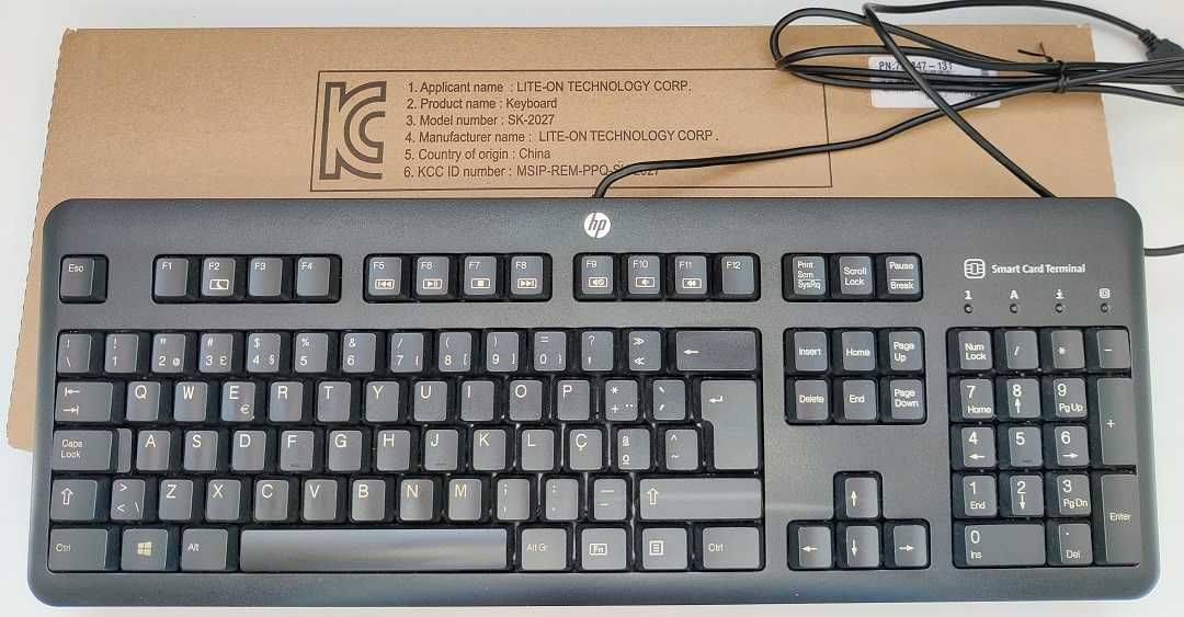 Teclado HP USB com leitor SmartCard CCID