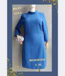 Reserved Twiggy vintage retro elegant biust 52-54x2 L XL blue color