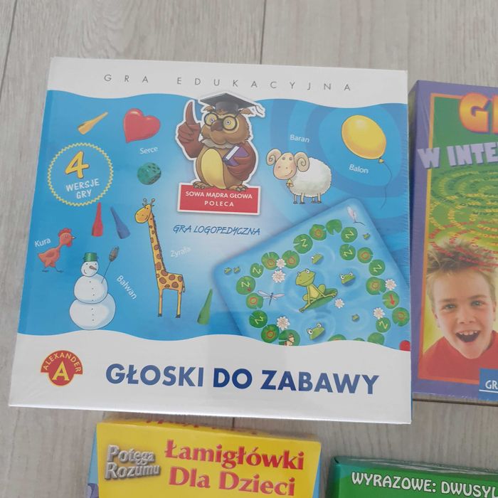 Głoski do zabawy, gra edukacyjna, gra logopedyczna, Sowa Mądra Głowa