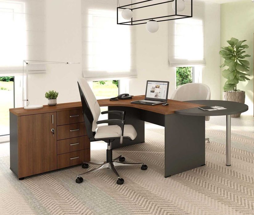 Biurko z dostawką dla klienta, meble od producenta