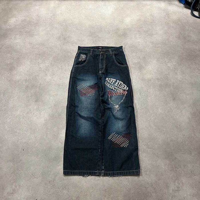 Vintage Szerokie Spodnie Jeansy Rap Baggy Hip Hop Retro Trendy Skater