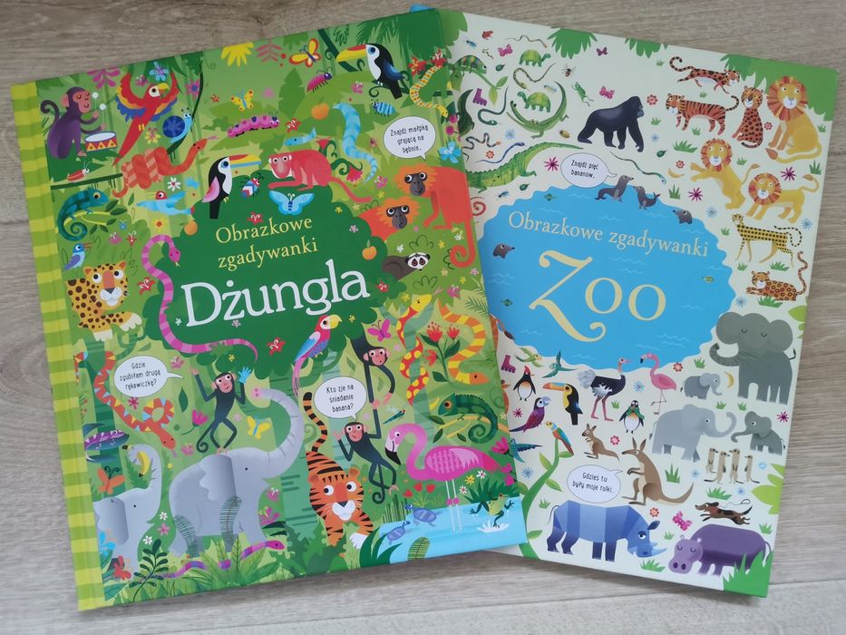 Książka dla dzieci Obrazkowe zgadywanki Dżungla i ZOO
