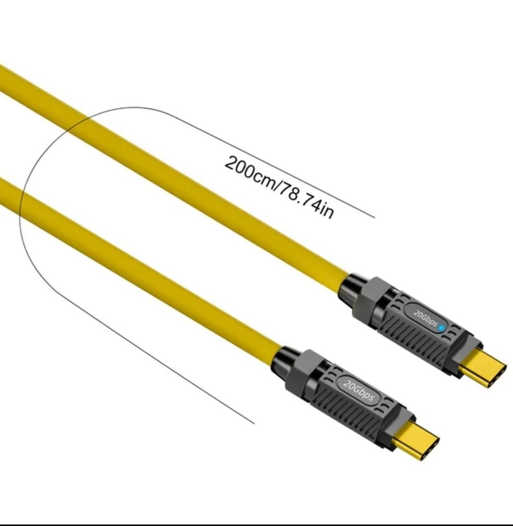 USB type C кабель 100 Вт 2 метри