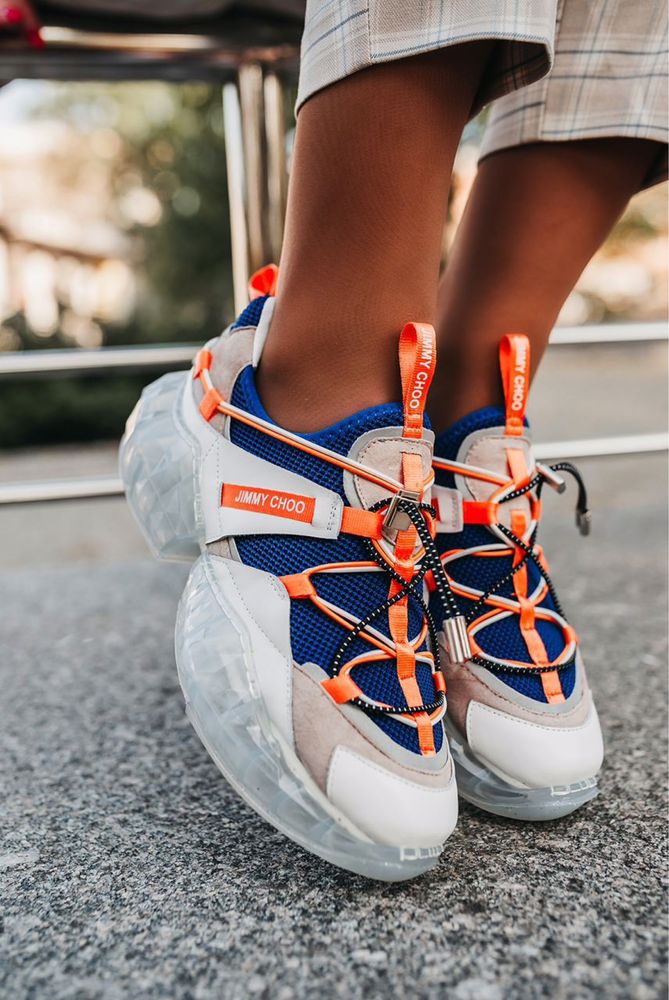 Buty sneakersy Jimmy Choo blue orange