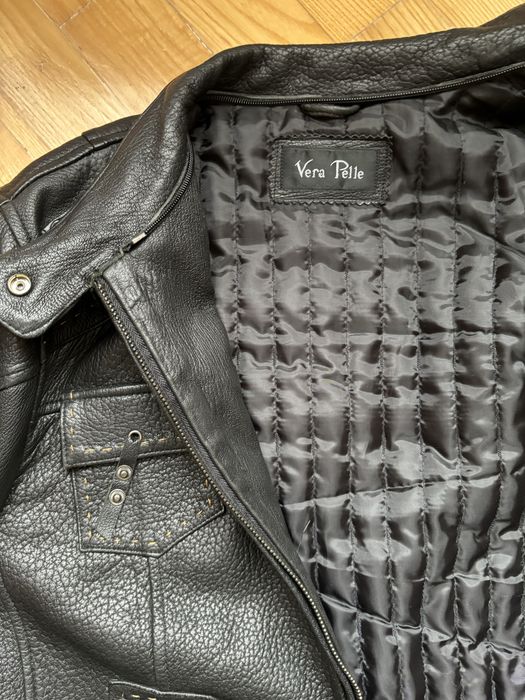 Нова шкіряна італійська чоловіча куртка Vera Pelle