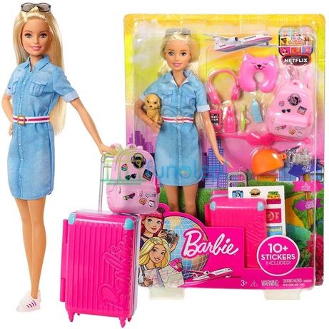 Lalka Barbie w podróży + DODATKI Nowa