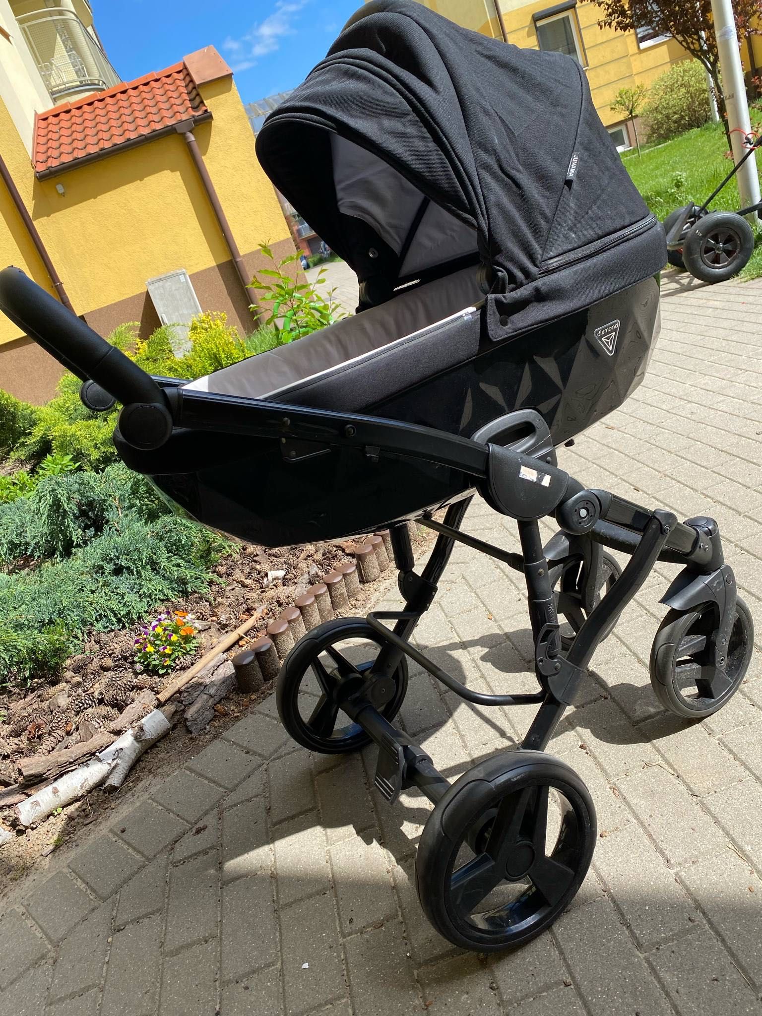 Wózek dziecięcy Junama Diamond s line czarny 3 w 1