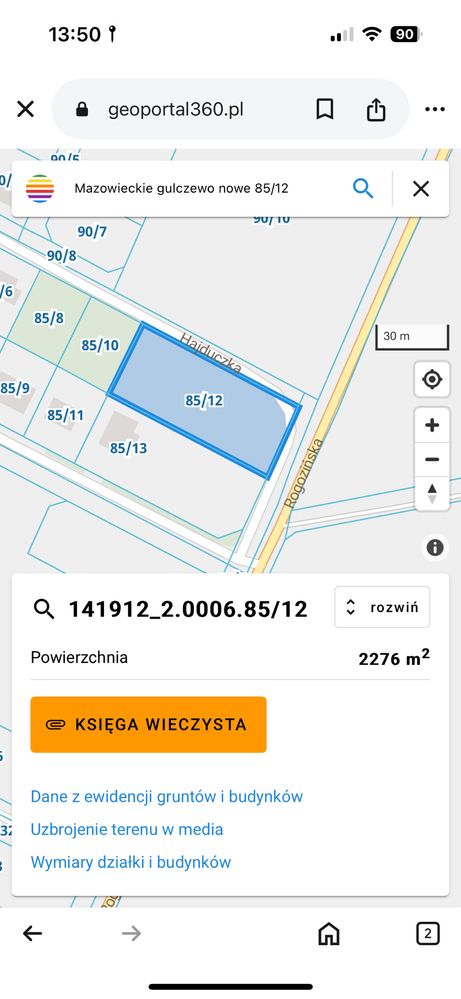 sprzedam działkę Gulczewo  Nowe