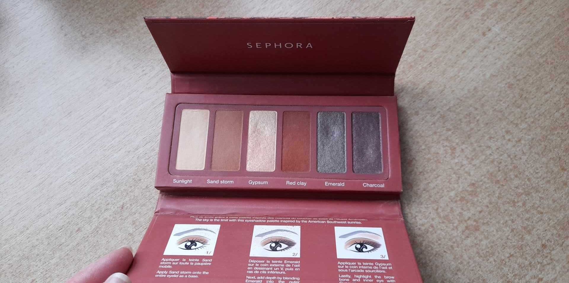 cienie po powiek SEPHORA brązy srebrny paleta paletka cieni