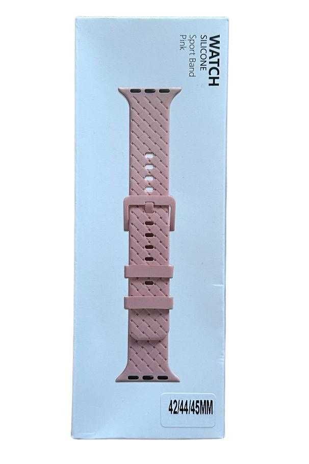 Apple Watch 42/44/45mm Opaska Silikonowa Pasek Różowy kod 1799