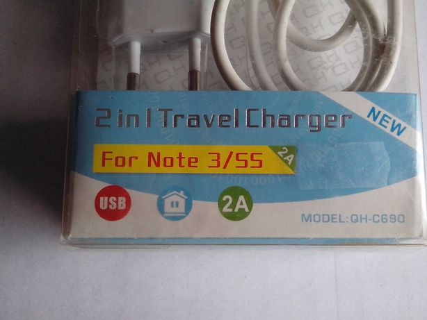 Carregador de Viagem 2 em 1 para Samsung Galaxy Note 3/55 (Novo)