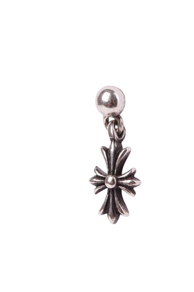 Срібна сережка хрестик Chrome Hearts Tiny Cross Earring Silver S925