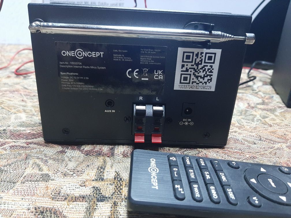 Интернет-радио,стереосистема OneConcept Streamo WLAN  FM CD-плеер BT