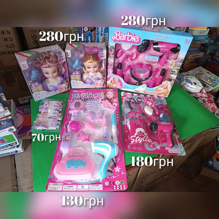 Новий дитячий набір перукаря стиліста фен працює