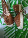 Buty espadryle wiazanie na kostce nowe rozmiar 40 sandaly na koturnie
