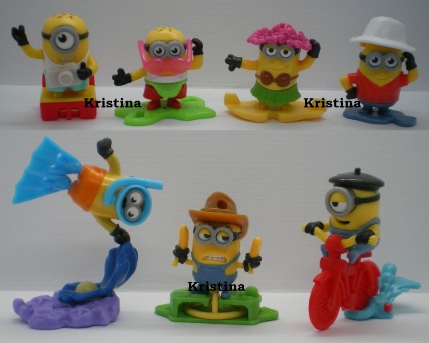 *_* Minionki w Podróży + kartki komplet z kinder