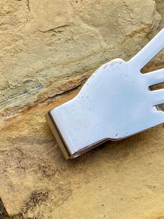 Clip De Gravata Dunhill em Prata Sólida 925 Sinal da Paz