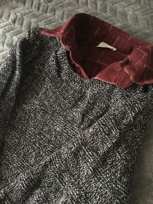 Sweter elegancki z koszulą 98 święta