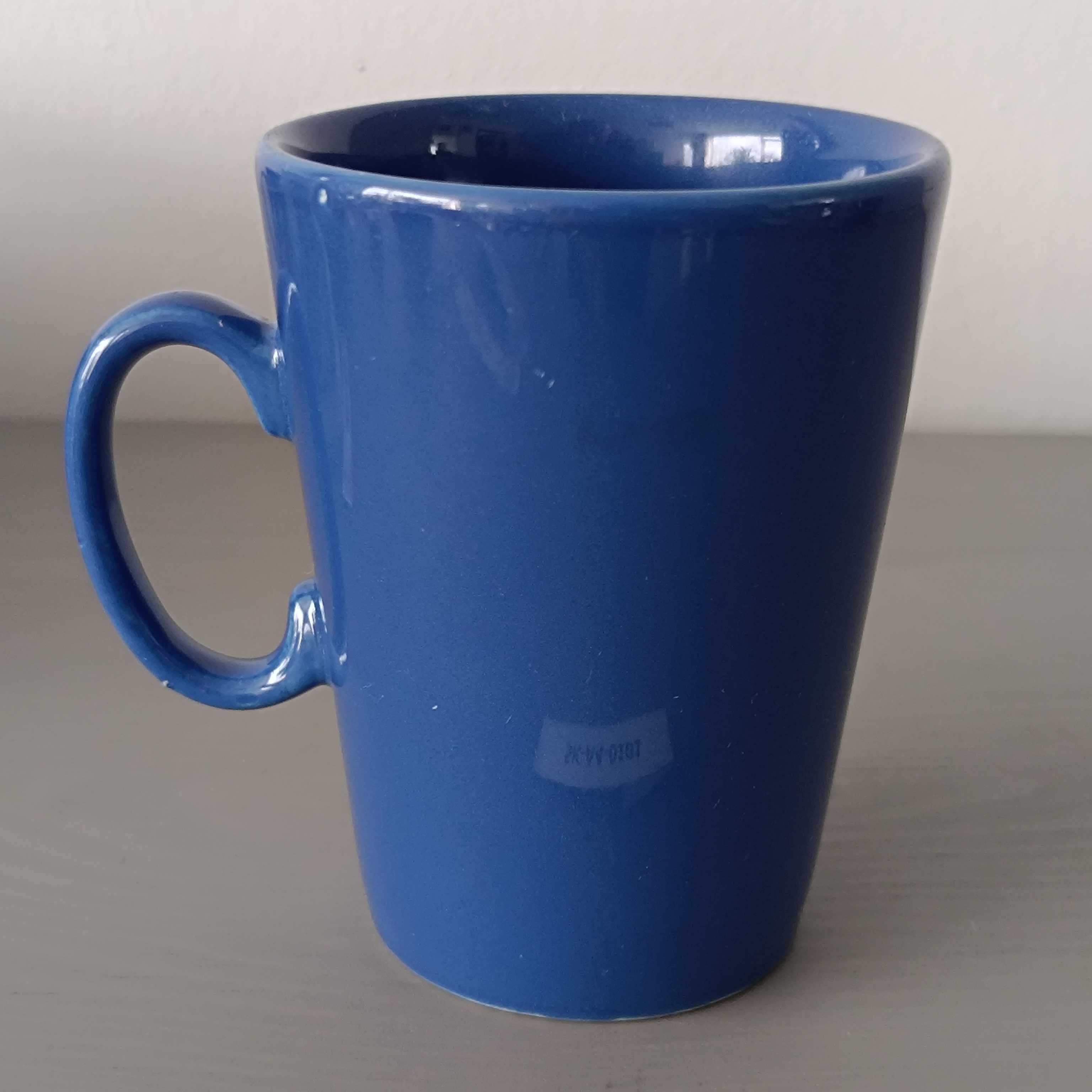 JUST MUGS kubek ceramiczny niebieski Angielski