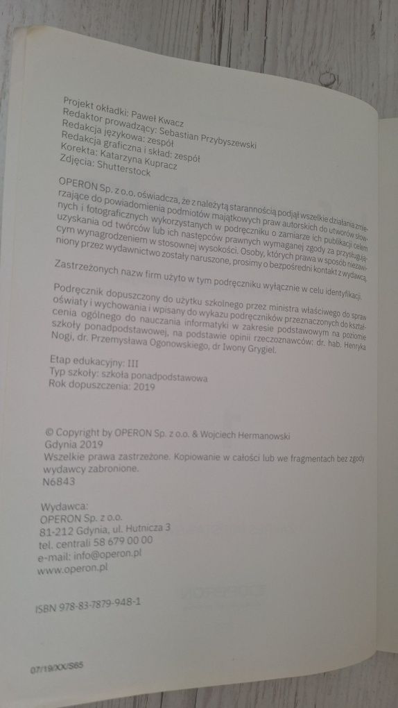 Podręcznik do informatyki klasa 1