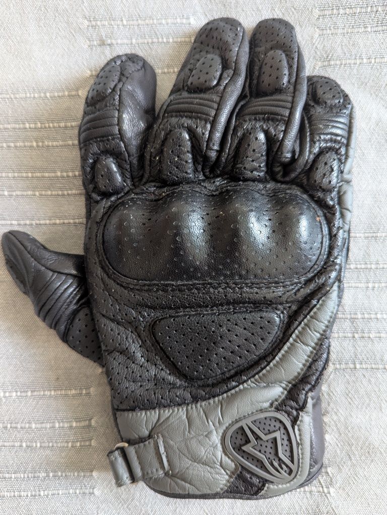 Мотоперчатки  летние Alpinestars MUSTANG Black-Dark Grey. р11 3XL