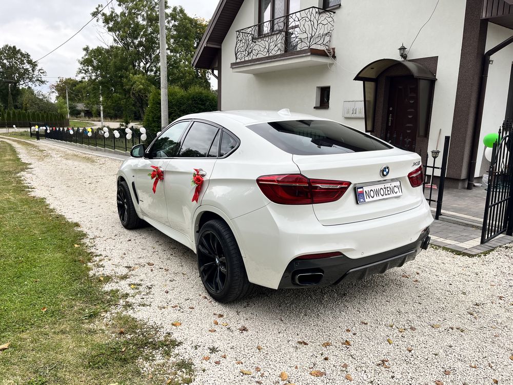 Piekne BMW X6 X5 Auto do ślubu samochod na ślub zawiozę Granat Biała