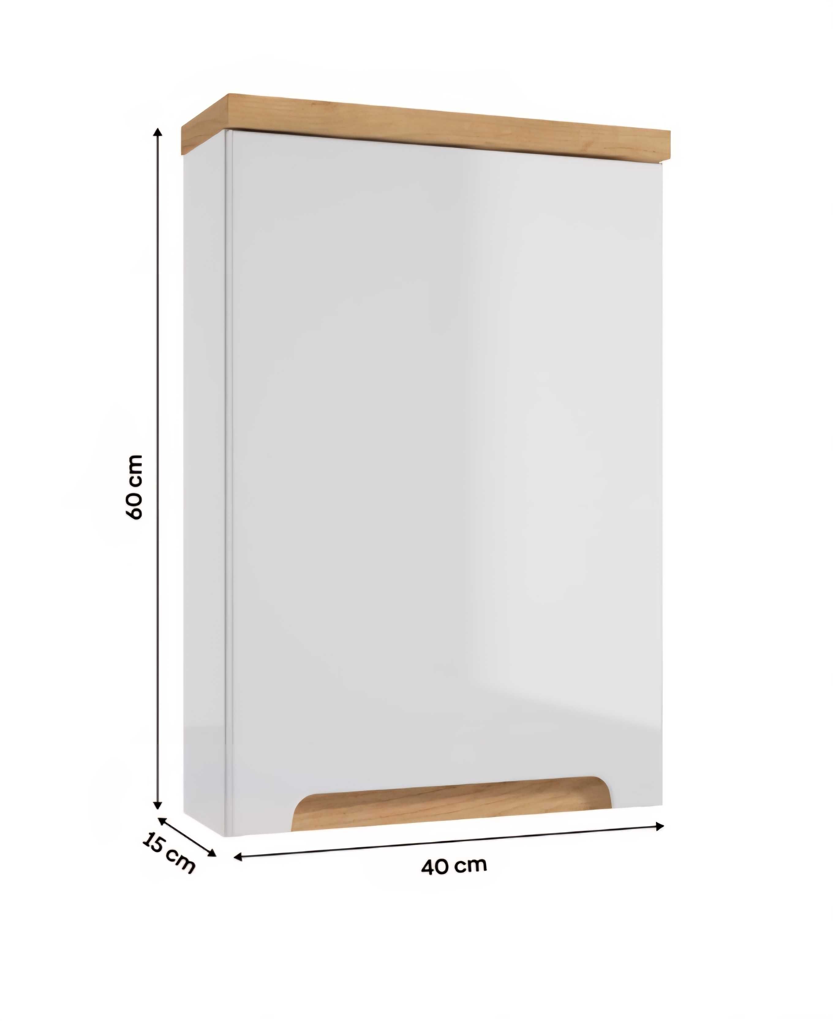 Szafka wisząca Space 40 cm biała / dąb