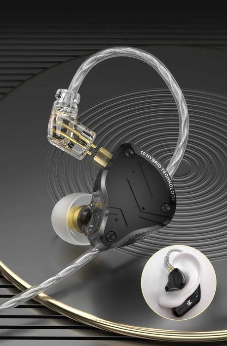 KZ ZS10 PRO X (Hi-Res, 1DD+4BA) – Гібридні навушники для крутого аудіо