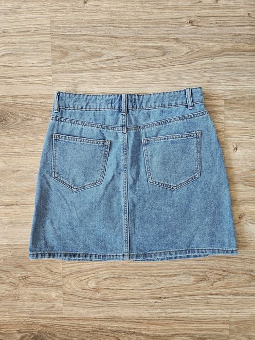Spódnica krótka mini jeans dżinsowa niebieska klasyczna basic M L